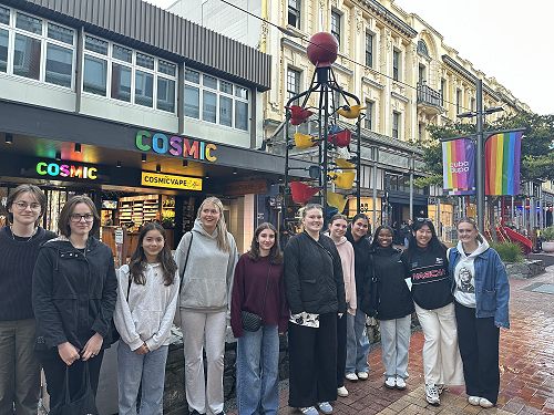 The historically significant Bucket Fountain on Cuba St
