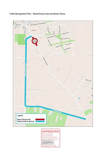 Weedons Ross Road - Temporary Road Closure from Friday 13th Sept 24