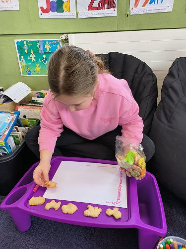 Sophia preparing a graph