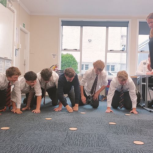 Year 12's 'grazing' with Lauren from Lincoln Uni.