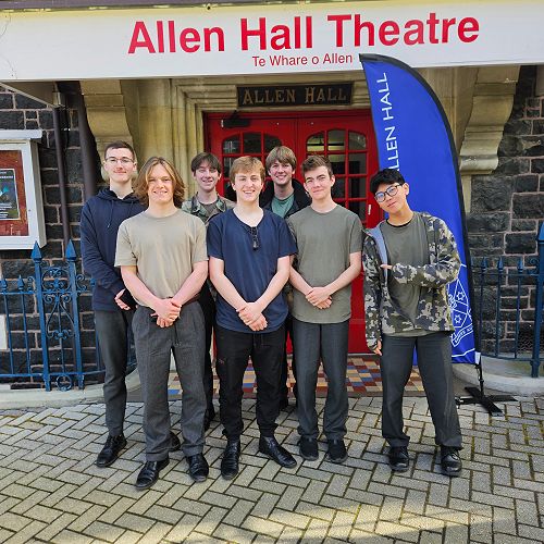 Senior Drama students perform their Henry V scene at the University of Otago's Lunchtime Theatre programme, at Allen Hall Theatre.