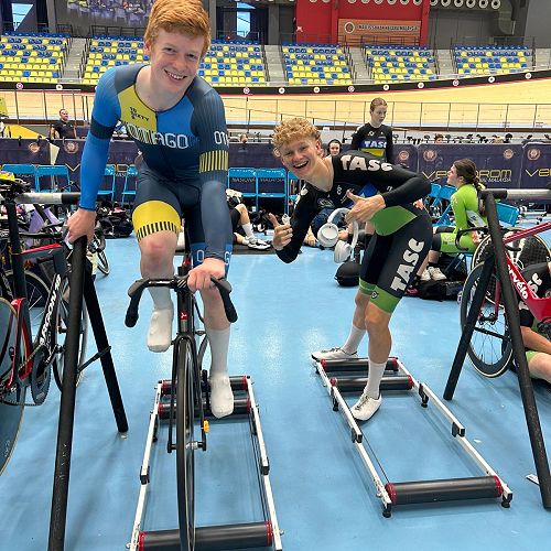Josh Grieve competing in&nbsp;an international junior track cycling competition in Malaysia