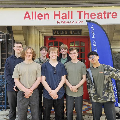Senior Drama students perform their Henry V scene at the University of Otago's Lunchtime Theatre programme, at Allen Hall Theatre.