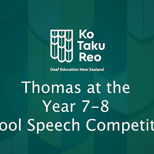 Video: Thomas at the Year 7-8 School Speech Competition