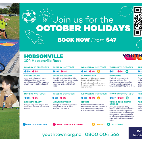 Youthtown October 2024 Holiday Programme