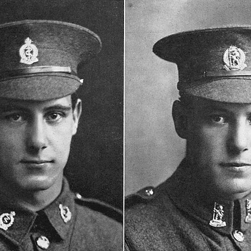 Identical twins Laurence (left) and Leo Donohue.