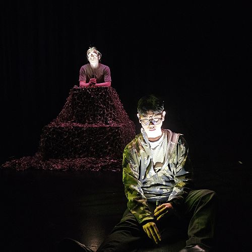 Senior Drama students perform their Henry V scene at the University of Otago's Lunchtime Theatre programme, at Allen Hall Theatre.