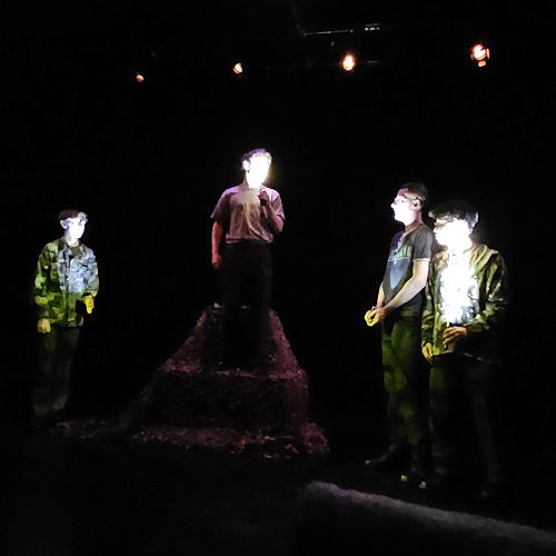 Senior Drama students perform their Henry V scene at the University of Otago's Lunchtime Theatre programme, at Allen Hall Theatre.