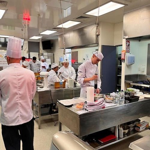 Jemaine Wheeler in action the secondary school chef nationals