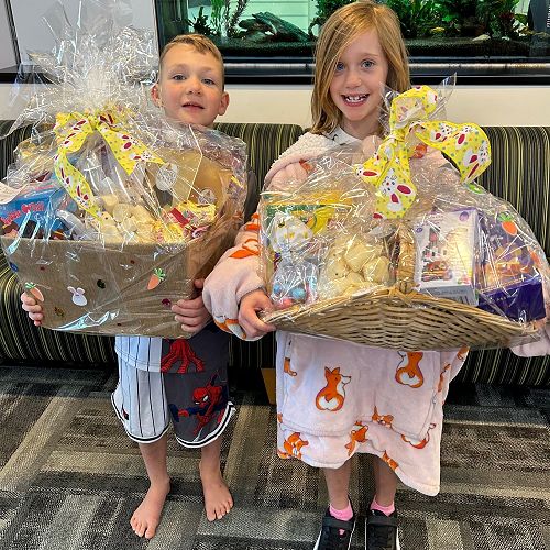 Our Easter raffle big prize winners -  Darcy (Rm 20) and Sylvie (Rm 13a)