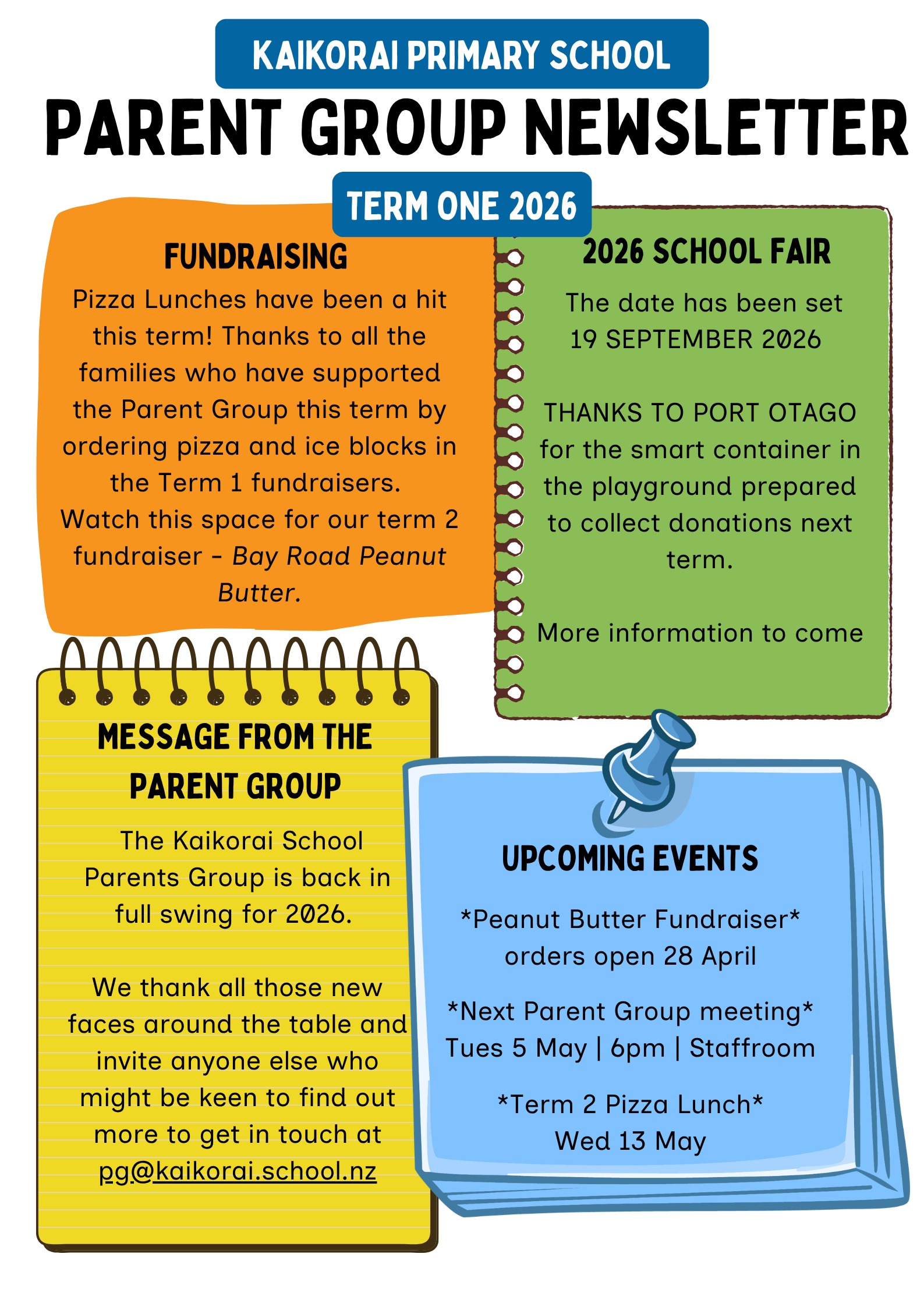 News from the Parents' Group