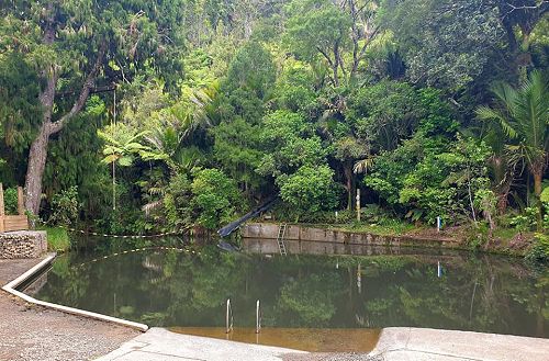 The waterhole and waterslide