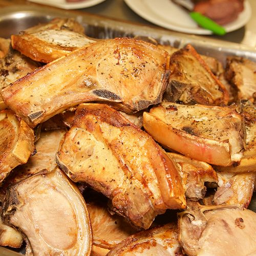 Meat was the staple at the Wild Foods Dinner. 