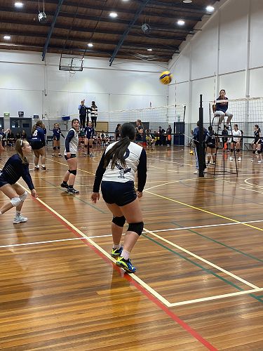 Molly Ballard ready to receive the ball