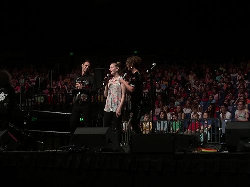 Ella being introduced in front of 1000 choir students and the audience- GO ELLA!