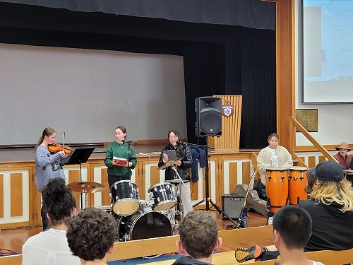 Senior Music students performing at TBHS