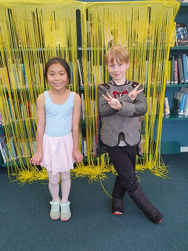 Students enjoying Fictional Character Dress Up Day