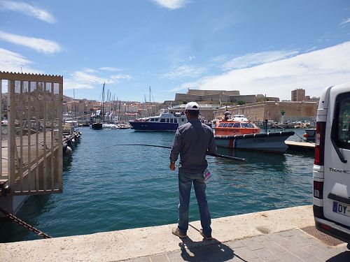Trying his luck, Vieux Port, Marseille