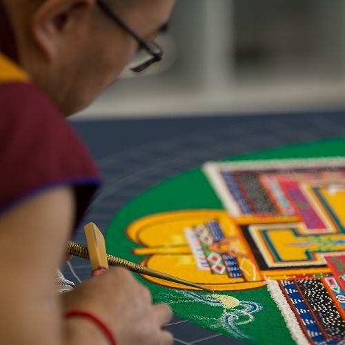 Wisdom and Compassion in Vivid Colour: The Creation of the Majushri Sand Mandala by Tibetan Monks
