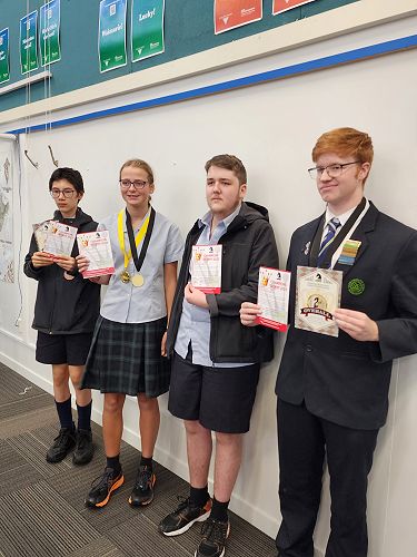 Aaron Coutts, Molly Meeks, Ethan Parsons and Hamish Gunn