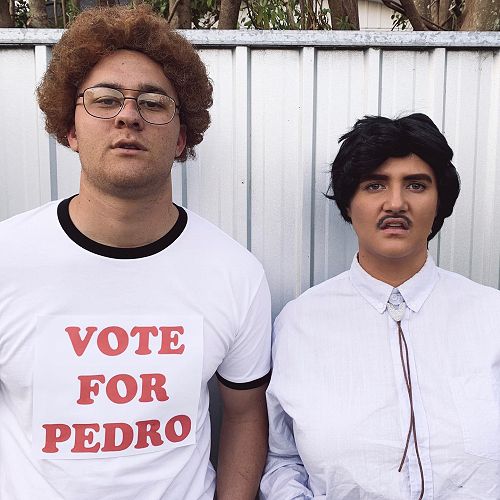 Not quite as good as Mr. Thomson and Keiran's Hobbiton pic, but Kelsi and I as Napoleon Dynamite and Pedro