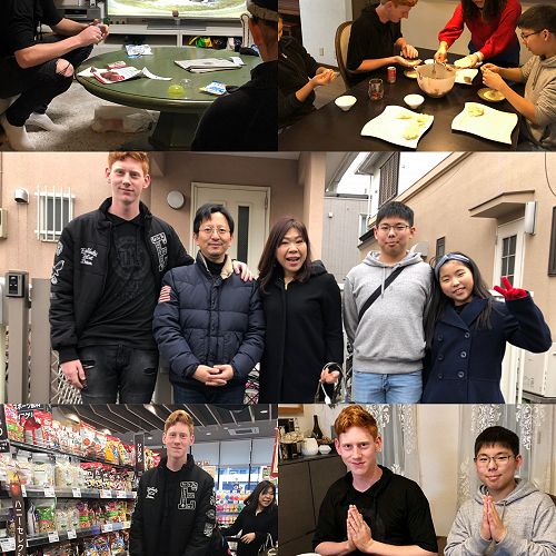 Gabe with his homestay family