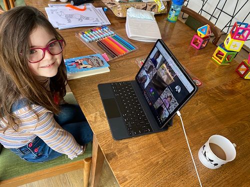 Claudia in her meet with her class