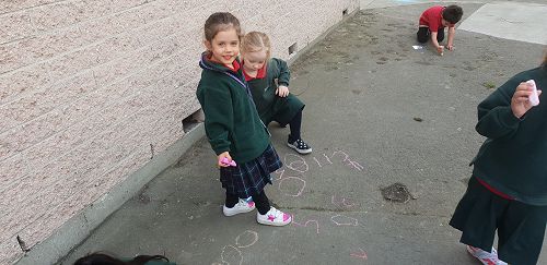 Chalk words and numbers