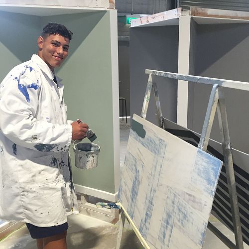 Yr12 student Jordan Riki at CPIT Have a Go Day