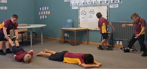 The timber and flax traders harvesting and loading their ship.
