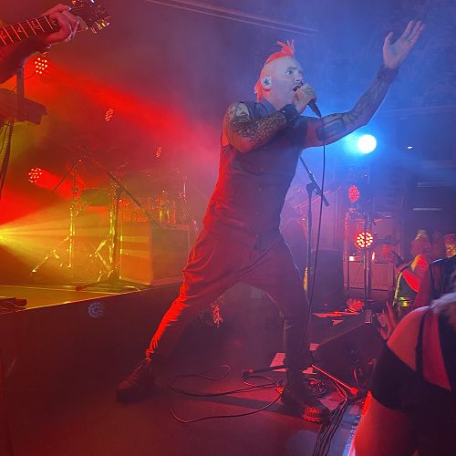 The AutoMatic80s frontman Justin Maclaren performing live at an indoor venue in Christchurch in August. 