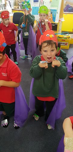 Testing our costumes