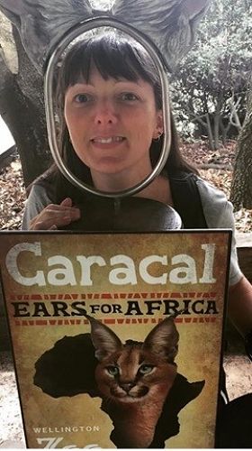 Hannah enjoying some downtime at the Wellington Zoo