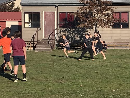 Phoenix, Levi and Mason making a run for it.