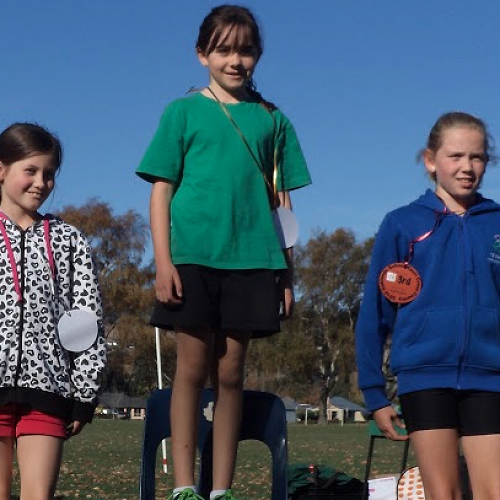 The Year 4 Girls podium