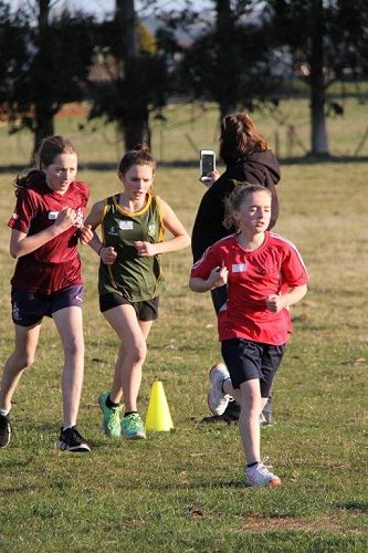 Lily Gifford competes in the North Otago Primary Schools Cross Country.