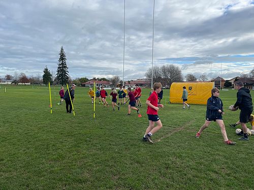 Mr Hodder gets the boys running