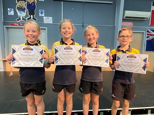 Room 11 Merit Awards - Florence, Rebecca, Brooklyn C and Brooklyn M