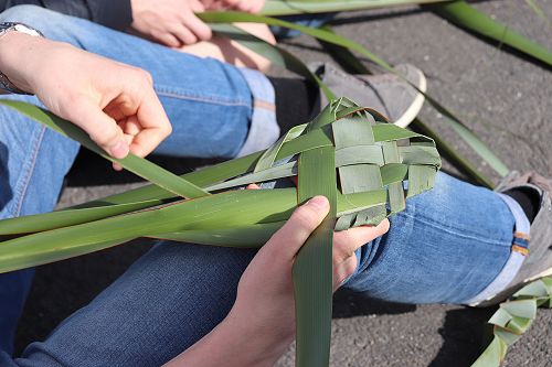 Harakeke weaving during cultural diversity week.