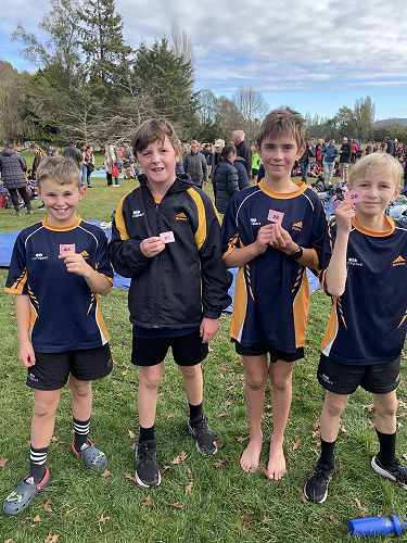 Year 6 Boys : Kye Munro, Jaxon Brown, Alex Dunn and Riley Stockwell