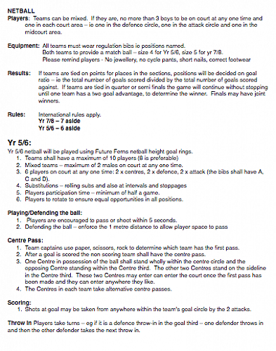 Winter Tournament Rules