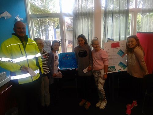 The girls have all learned about the effects of global warming and pollution on coral bleaching.