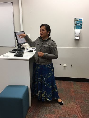 Vanessa Leota presenting Social Media