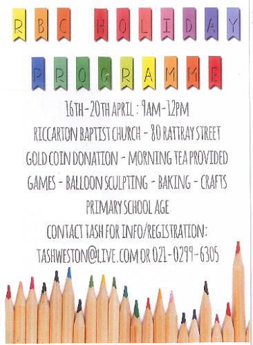 Riccarton Baptist Church Holiday Programme