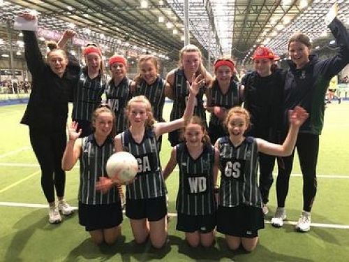 8A Netball enjoying the Festival with Coaches Brooke Duncan and Neve Graamans 