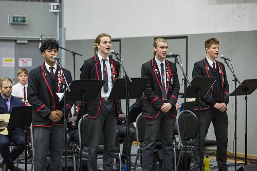 Harmony: From left, Lorenzo Noa Siaosi, Sean Millar, Ryan Wilson and Francis Mones-Cazon.