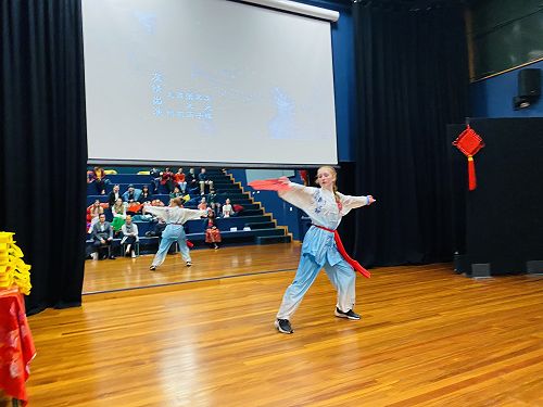 Rebekah Sime performing Taichi Fan