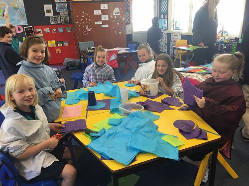 Tissue paper flowers