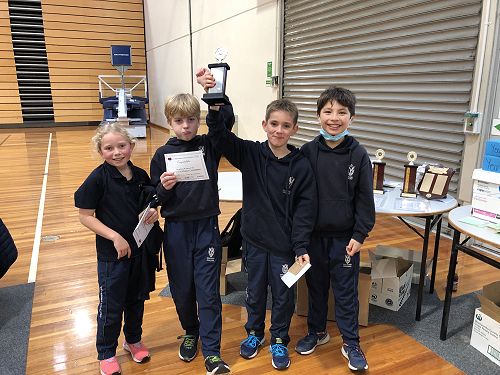 Year 5 Champions Matilda Brown, Leo Mundy, Samuel Riley and Hugh Walker