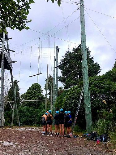 Get2Go competitors at the high ropes